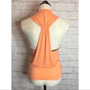 Walter Baker Melon Racerback Chain Mail Top XS S